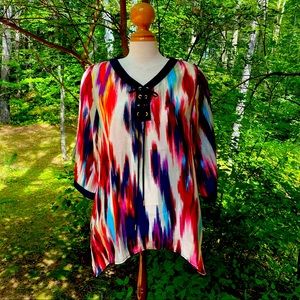 Multicoloured tunic top